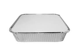 Deep Aluminium Foil Containers 9x9x2, with Heavy Poly Coated Lids - 200 containers and lids